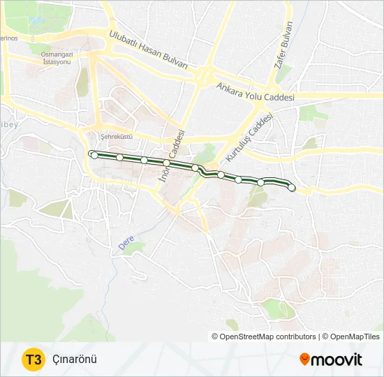 T3 Light Rail Line Map