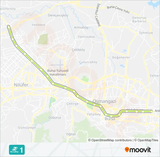 1 Metro Line Map