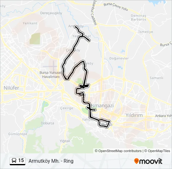 15 Bus Line Map