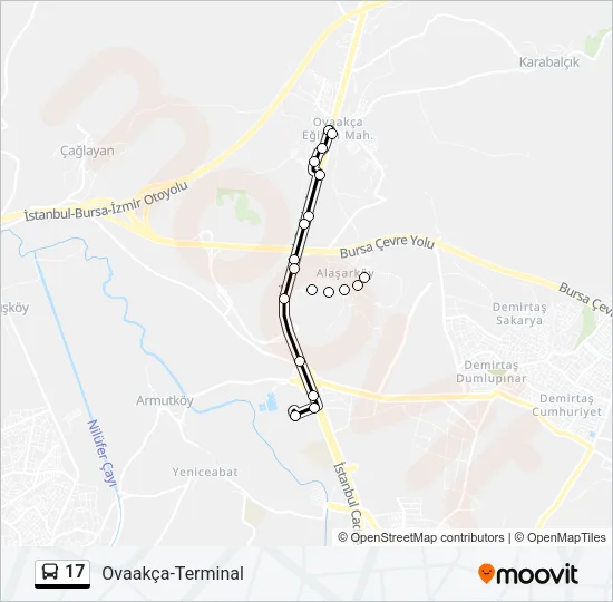 17 Bus Line Map