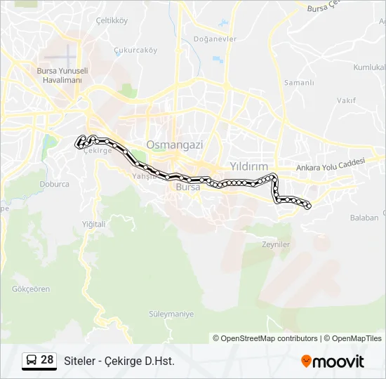 28 Bus Line Map