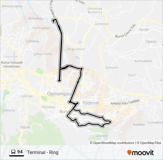 94 Bus Line Map