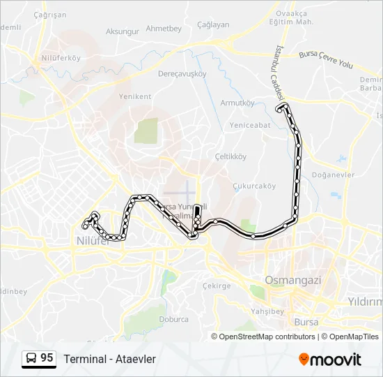 95 Bus Line Map