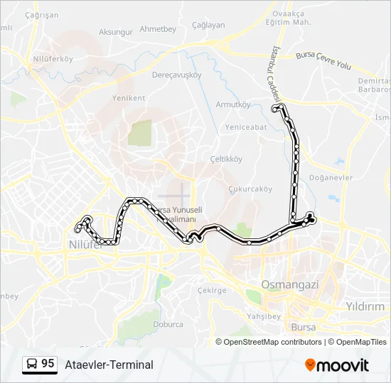 95 Bus Line Map