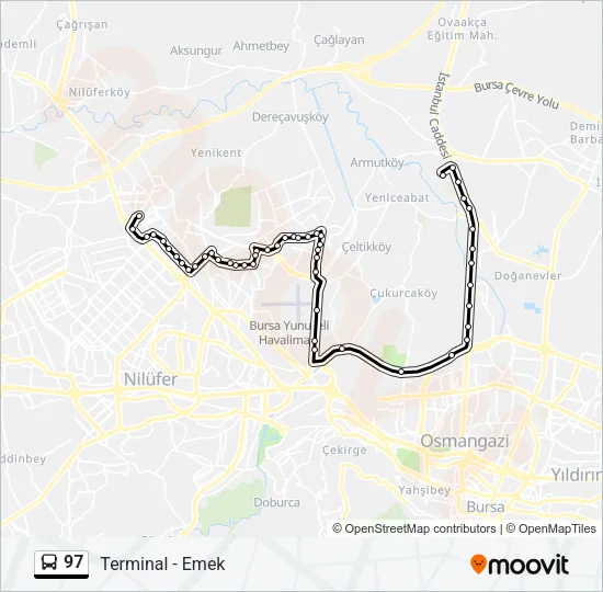 97 Bus Line Map