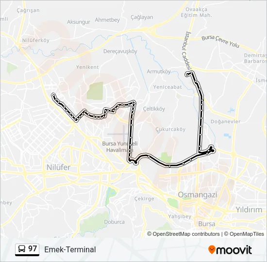 97 Bus Line Map