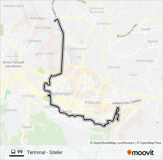 99 Bus Line Map