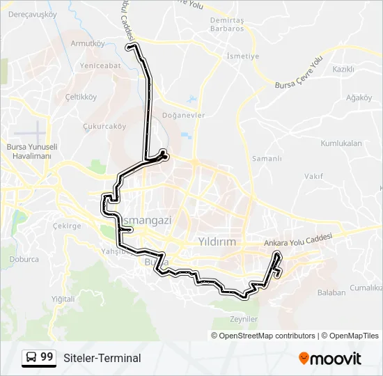 99 Bus Line Map