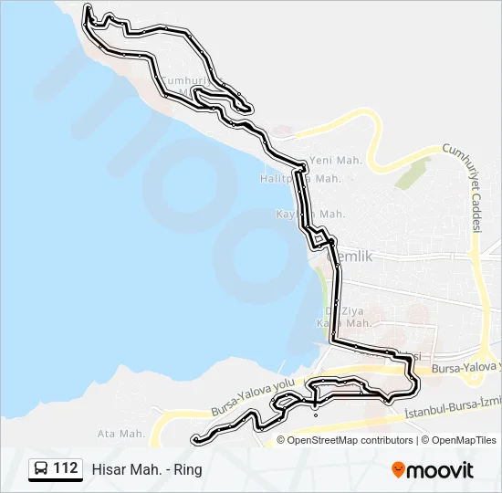 112 Bus Line Map