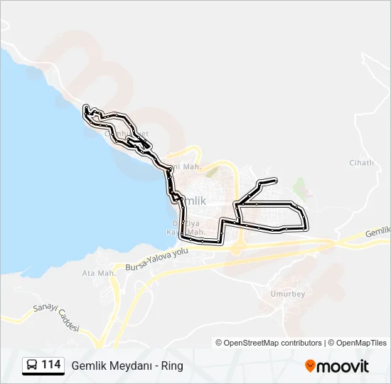 114 Bus Line Map