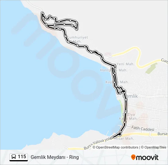 115 Bus Line Map