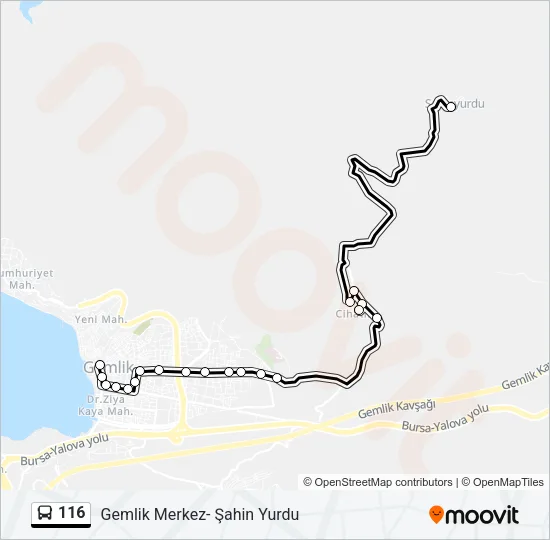 116 Bus Line Map