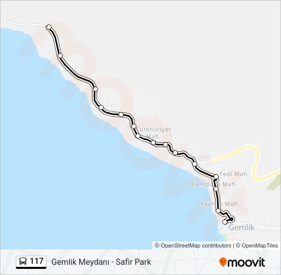 117 Bus Line Map