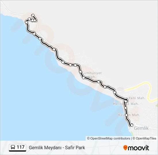 117 Bus Line Map