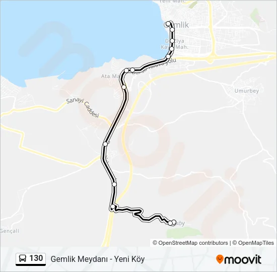 130 Bus Line Map