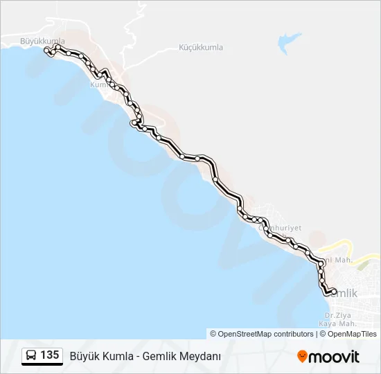 135 Bus Line Map