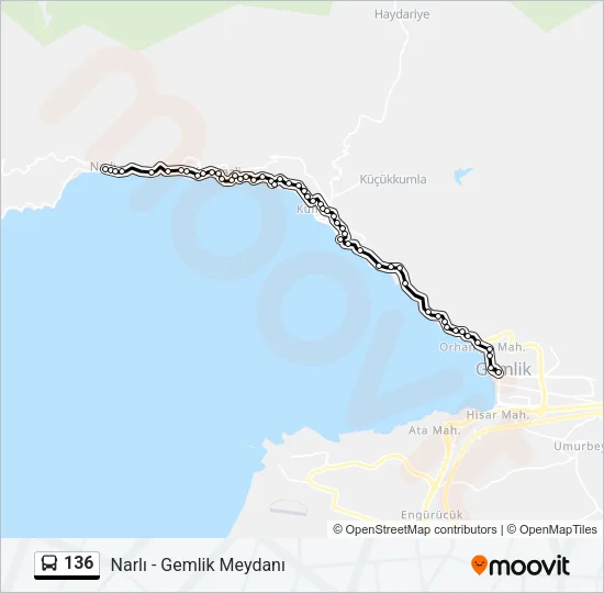 136 Bus Line Map