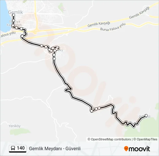 140 Bus Line Map