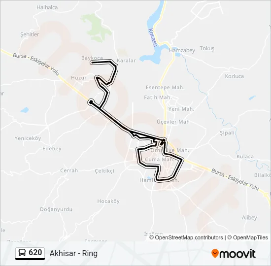 620 Bus Line Map