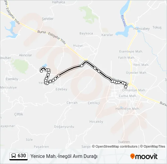 630 Bus Line Map