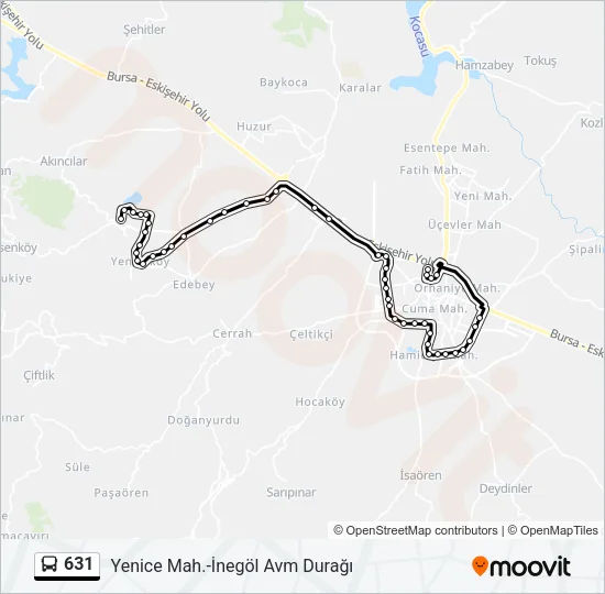 631 Bus Line Map