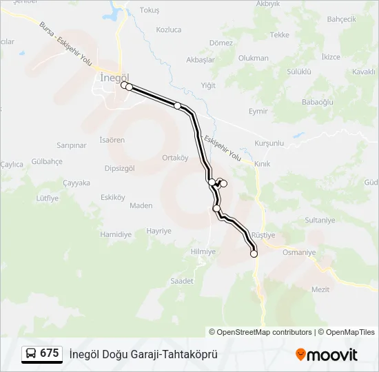 675 Bus Line Map