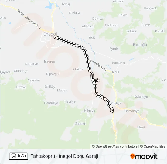 675 Bus Line Map