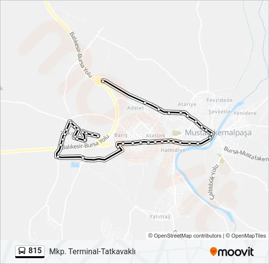 815 Bus Line Map