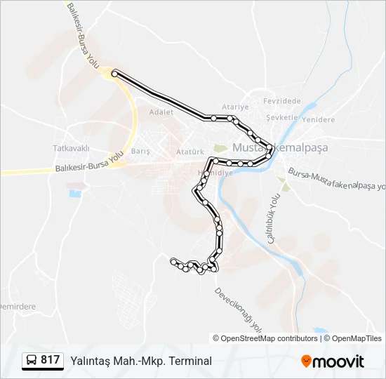 817 Bus Line Map