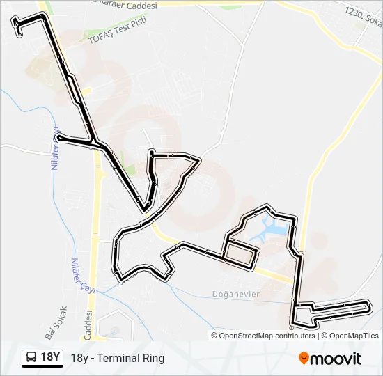 18Y Bus Line Map