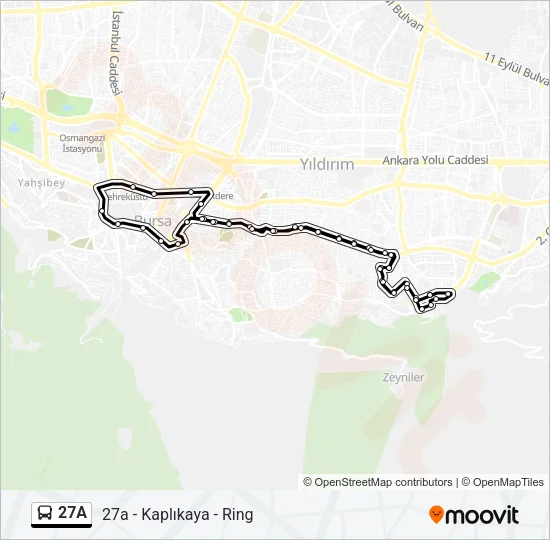 27A Bus Line Map