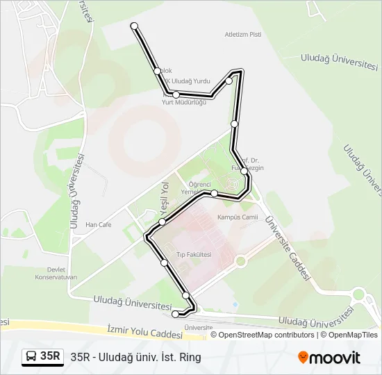 35R Bus Line Map