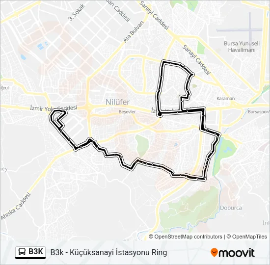 B3K Bus Line Map