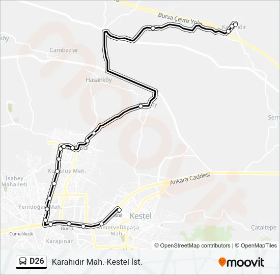 D26 Bus Line Map