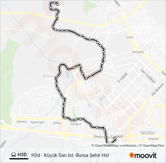H3D Bus Line Map
