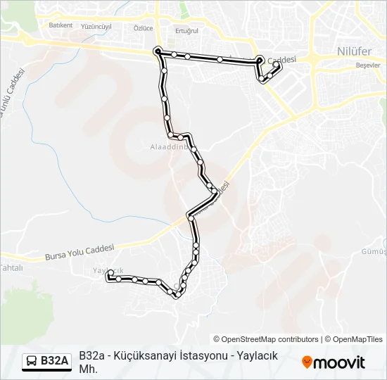 B32A Bus Line Map
