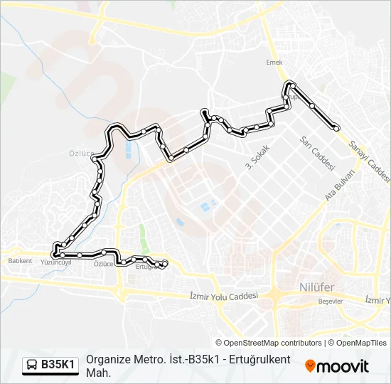 B35K1 Bus Line Map
