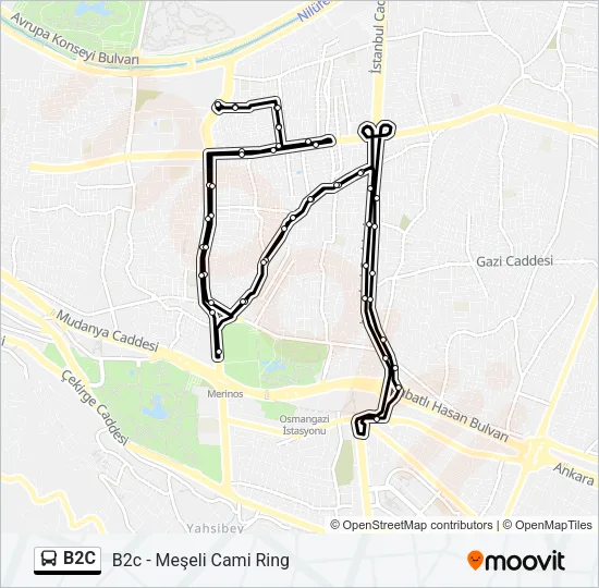 B2C Bus Line Map