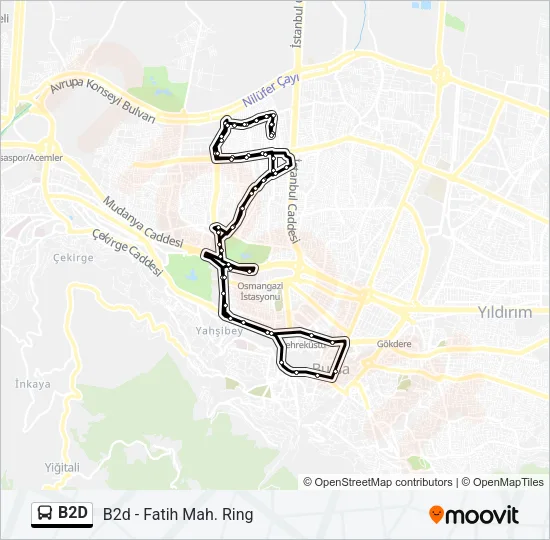 B2D Bus Line Map