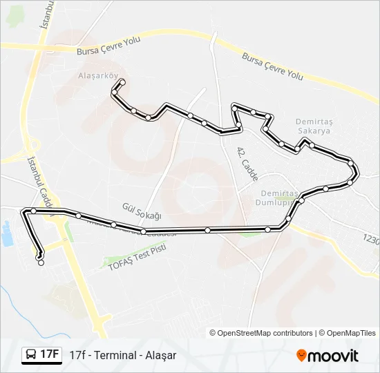 17F Bus Line Map