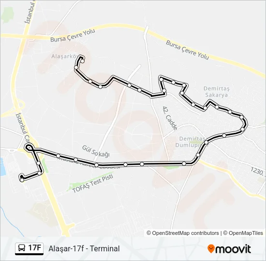 17F Bus Line Map