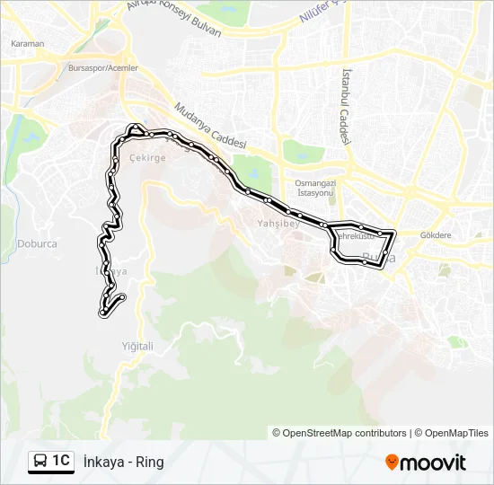 1C Bus Line Map