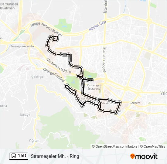 15D Bus Line Map