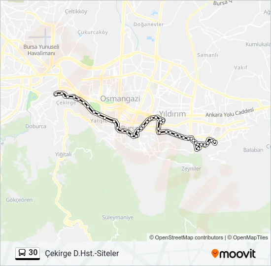 30 Bus Line Map