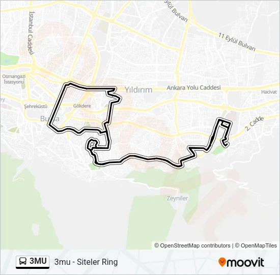 3MU Bus Line Map