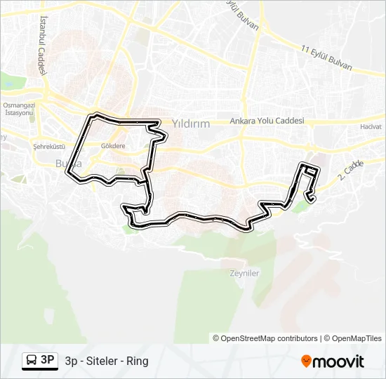3P Bus Line Map