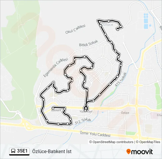 35E1 Bus Line Map