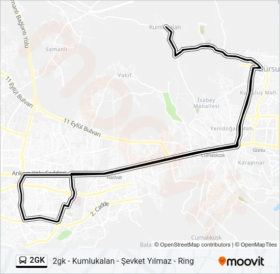 2GK Bus Line Map