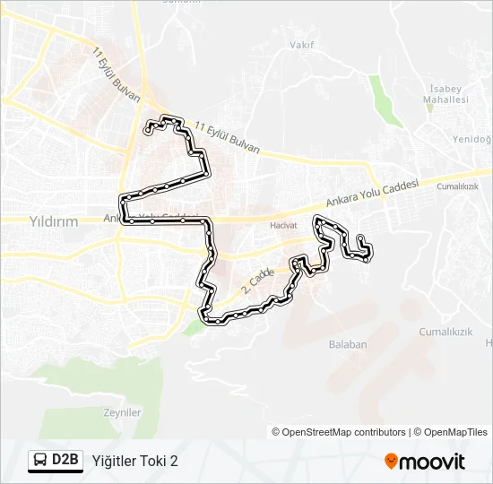D2B Bus Line Map
