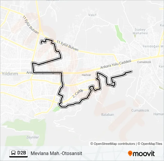 D2B Bus Line Map